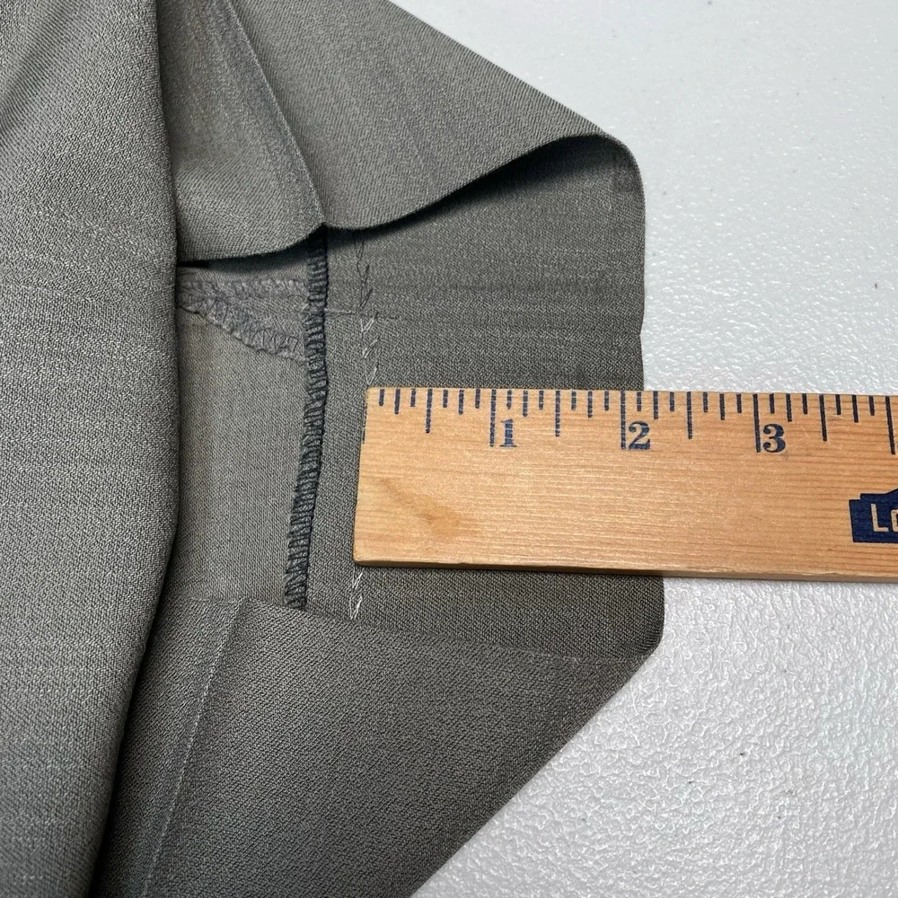 Monsieur Givenchy Dress Trouser 38R (38x24) SHORT Mens Kissing Pleat Olive Taupe